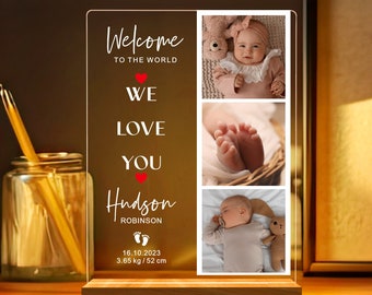 Personalized Photo Night Light, Personalized Gifts, Gift Newborn, Room Decor, Valentine Gift, Gift for Kids, Custom Name Light,Wall Art Gift