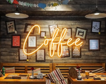 Coffee Custom Neon Sign, Personalized Coffee Sign, Personalized Gifts, Business Logo, Coffee Bar Sign, Coffee led sign,Welcome Sign,Wall Art