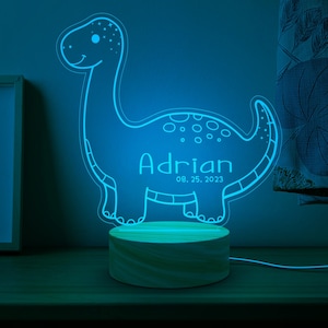 Dinosaur Custom Name Light,Personalized Night Light,Dinosaur Room Decor,Personalized Gifts,Personalized Baby,Baby Shower Gifts,gift newborn