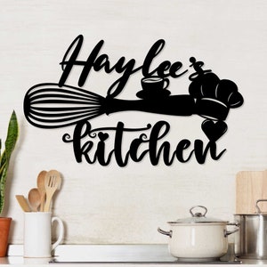 Placas de metal personalizadas, presente de dia das mães, placa de cozinha personalizada, decoração de casamento, presentes de inauguração de casa, cozinha da vovó, arte de parede de metal