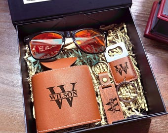 Caja de regalo personalizada para padrinos de boda, caja de regalo para hombre, personalización de regalos para padrinos de boda, regalos premium para hombre, regalo para él, regalo de boda