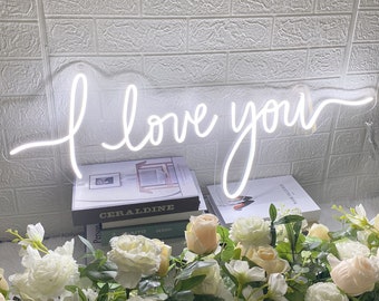 I Love You Custom Neon Sign, Wedding Decor, Wedding Neon Sign, Personalized Gifts, Wedding Favors, Wedding Gift, Wall Art , Room Decor