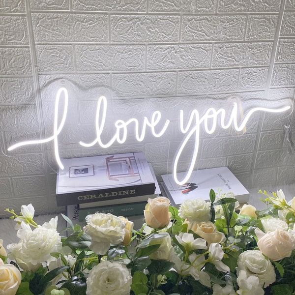 I Love You Custom Neon Sign, Wedding Decor, Wedding Neon Sign, Personalized Gifts, Wedding Favors, Wedding Gift, Wall Art , Room Decor