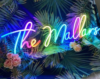 Custom Rainbow Neon Sign, RGB Neon Sign, Name Sign RGB Neon Sign, Valentines Day Gift, Personalized Gifts, Rainbow Led Sign, Wedding Decor