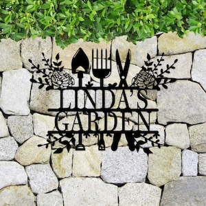 Custom Garden Signs, Mothers Day Gift, Signs for Garden, Gift for Grandmother, Custom Metal Signs, Personalized Gifts,Garden Gift,Wall Decor