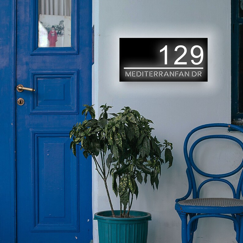 Custom LED Number Box House Number Sign LED Light Box Etsy