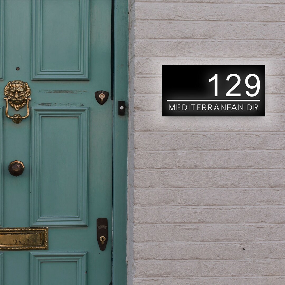 Custom LED Number Box, House Number Sign, LED Light Box, Address Number