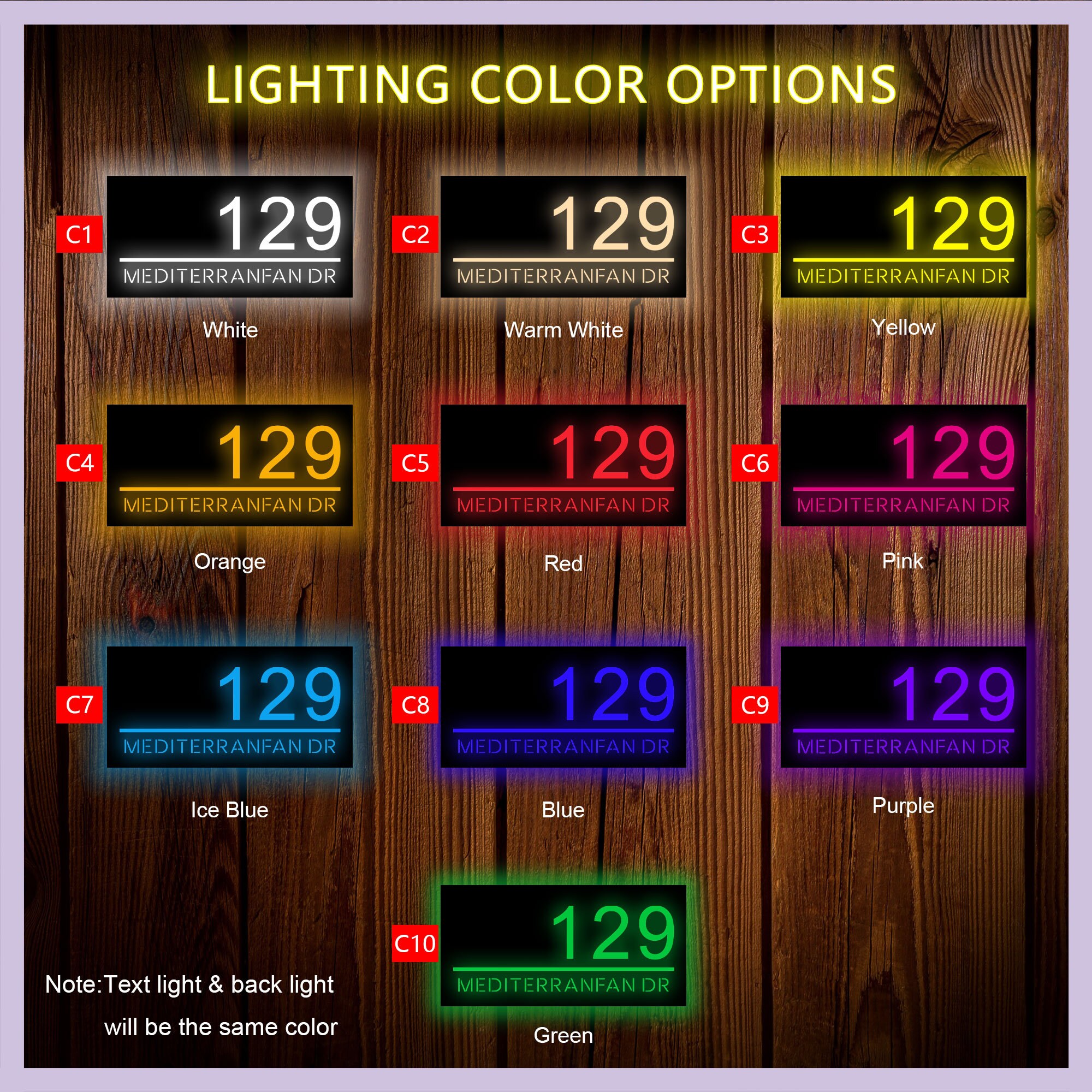 Custom LED Number Box House Number Sign LED Light Box Etsy Canada