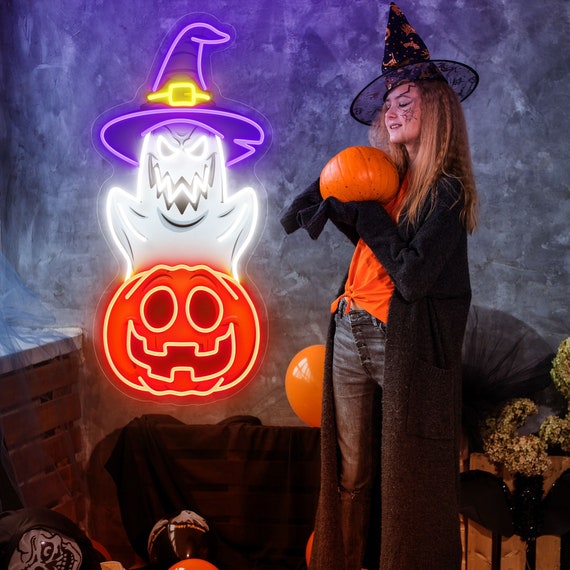 Halloween Neon Sign, Halloweentown Personalized Gifts, Halloween