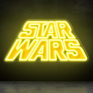 Star Wars Logo Neon Led Wall Decor,Star Wars RGB Led Room Decor, Star Wars Decoration,Star Wars Art,Star Wars gifts,starwars wall decor art
