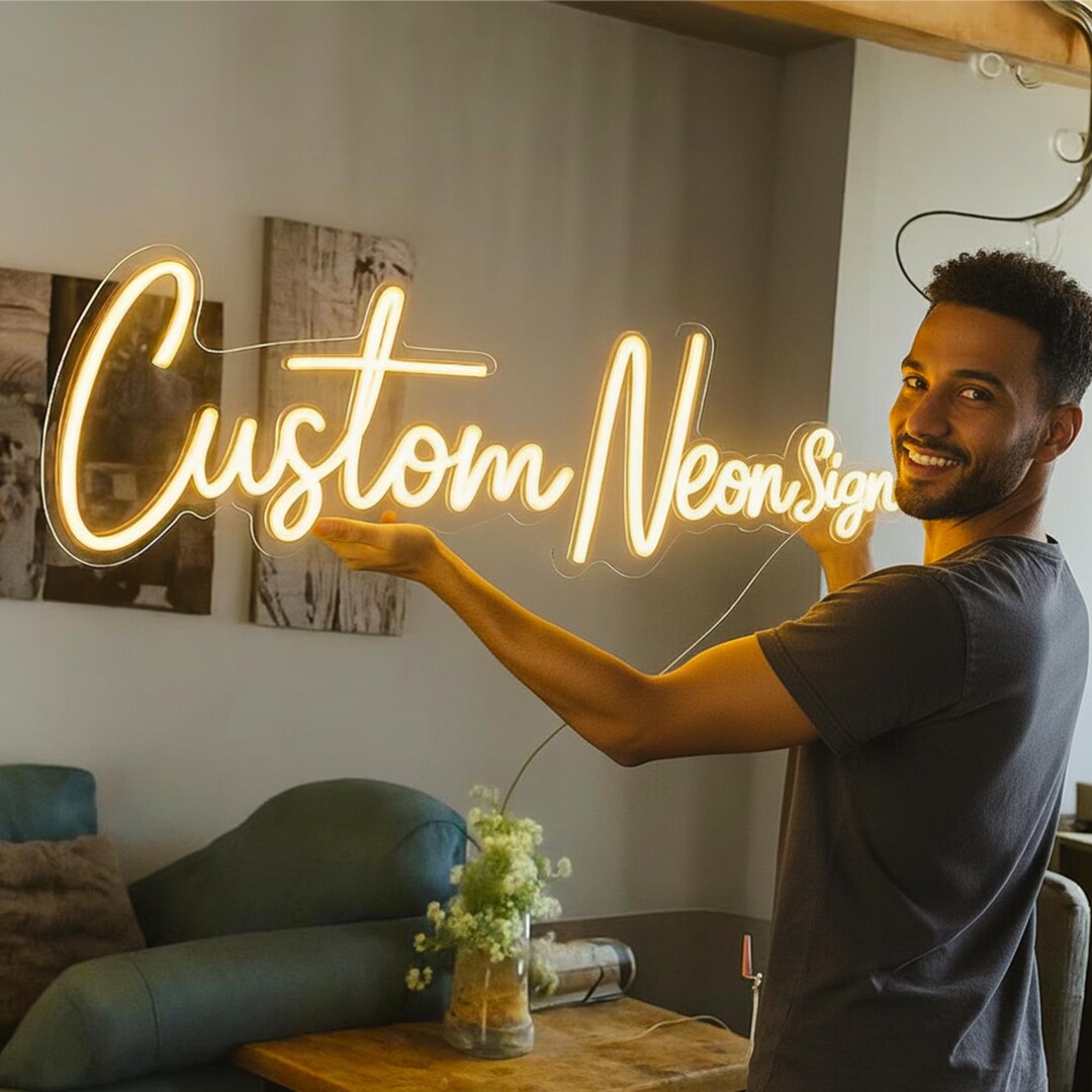 Custom LED Neon Sign, Personalized Wedding & Party Home Room Decor ...