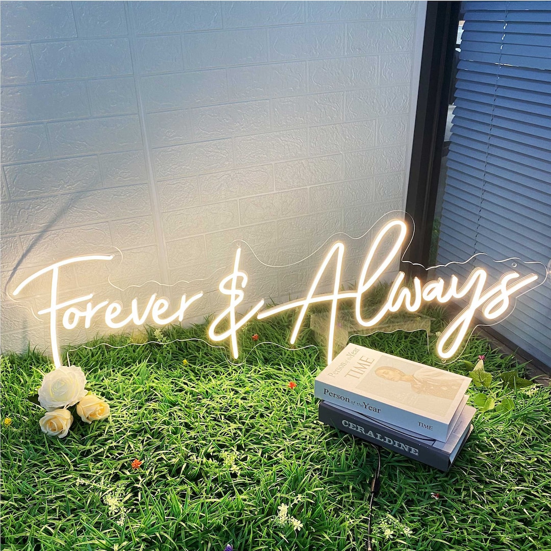 Forever & Always Wedding Neon Sign, Wedding Decor, Personalized Gifts