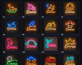Custom Kids Name Neon Sign, Personalized Nursery Light for kids, Kids Room Wall Decor, Birthday or Christmas Gift for Children
