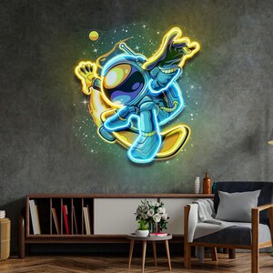 Custom Astronaut Artwork Neon Sign Decoration, Custom Neon Sign Logo, Astronaut neon sign Personalized gift, Neon Sign For Bedroom