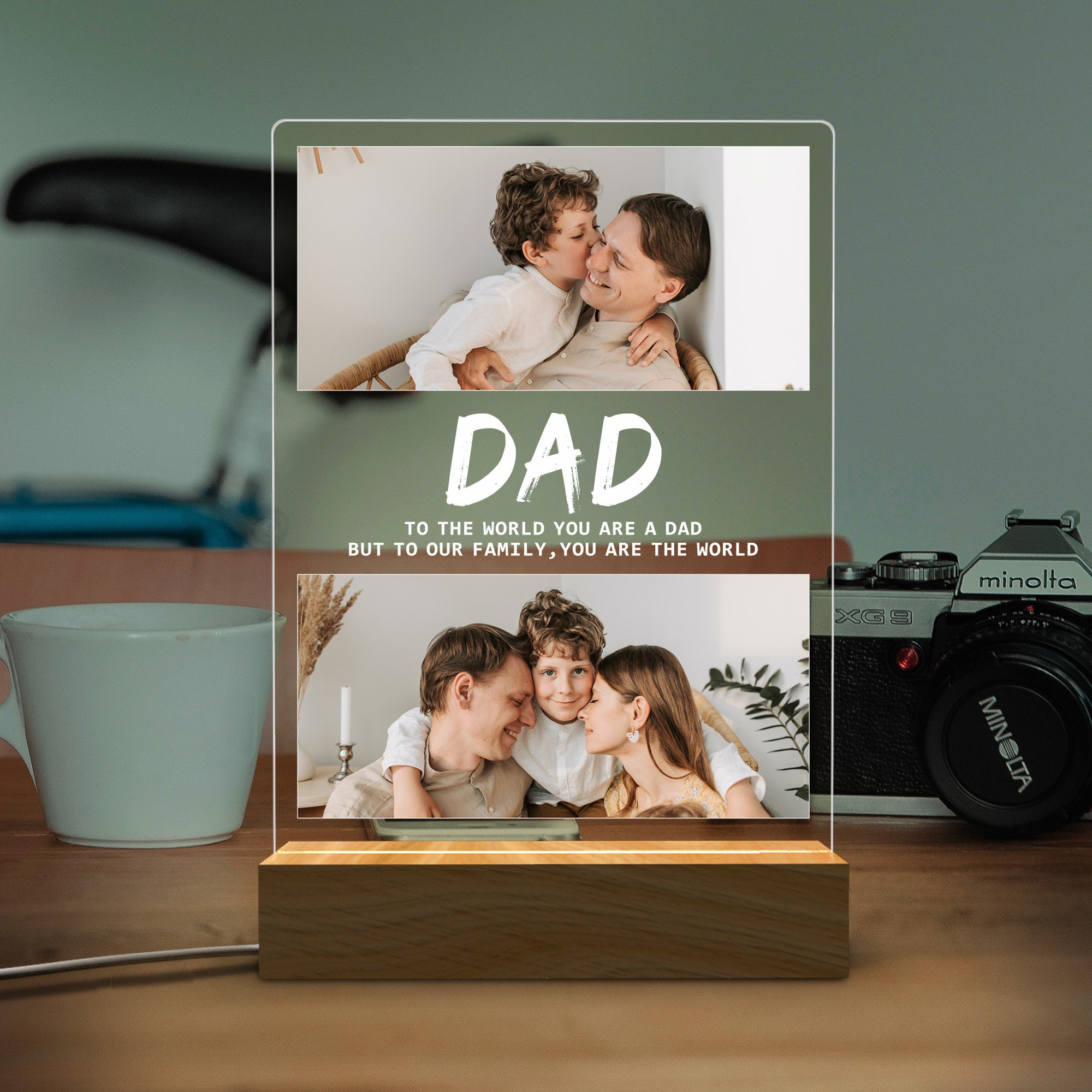 Night Light - Personalized Photo We Love You Night Light, Love Dad Night  Light, Father's Kids Night Light, Best Dad Night Light, Gift For Papa Daddy