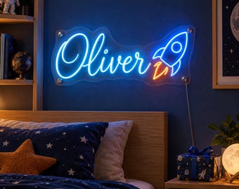 Custom Neon Sign For Kids Bedroom, Neon Signs, Neon sign bedroom, LED Neon Sign, Neon Light, Kids Room Decor, Wall Decor, Personalized Gift