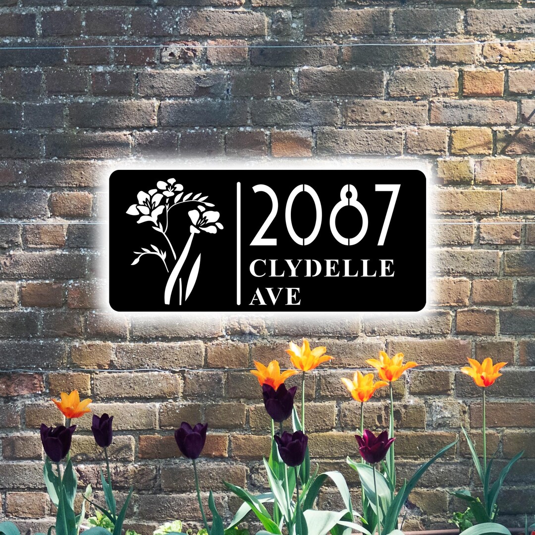 Custom LED Number Box, House Number Sign, Address Number Sign, LED