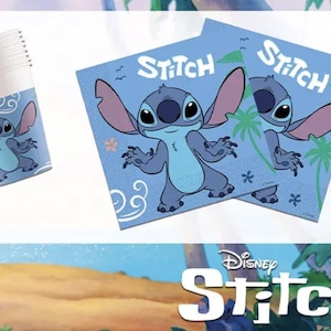 Stitch Party Supplies - Licensed By Procos | Stitch Angel Mylar Balloon, Stitch tableware party kids birthday decoration balloons gifts sets