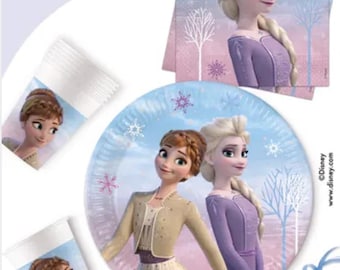 Frozen Kids Supplies Set – Licensed Tableware, Balloons and Decorations for Event