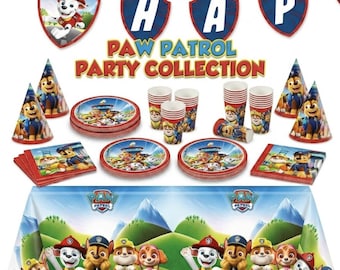 Paw Patrol Birthday Party Decorations: Tableware, Balloons & Banner