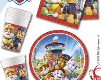 Paw Patrol Birthday Party Decorations: Tableware, Balloons & Banner