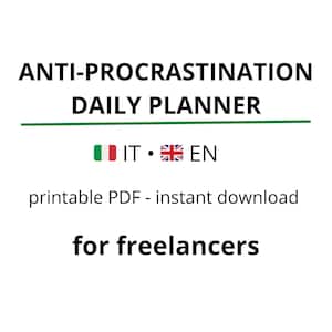 Anti Procrastination Daily Planner for Freelancers & Self Employed