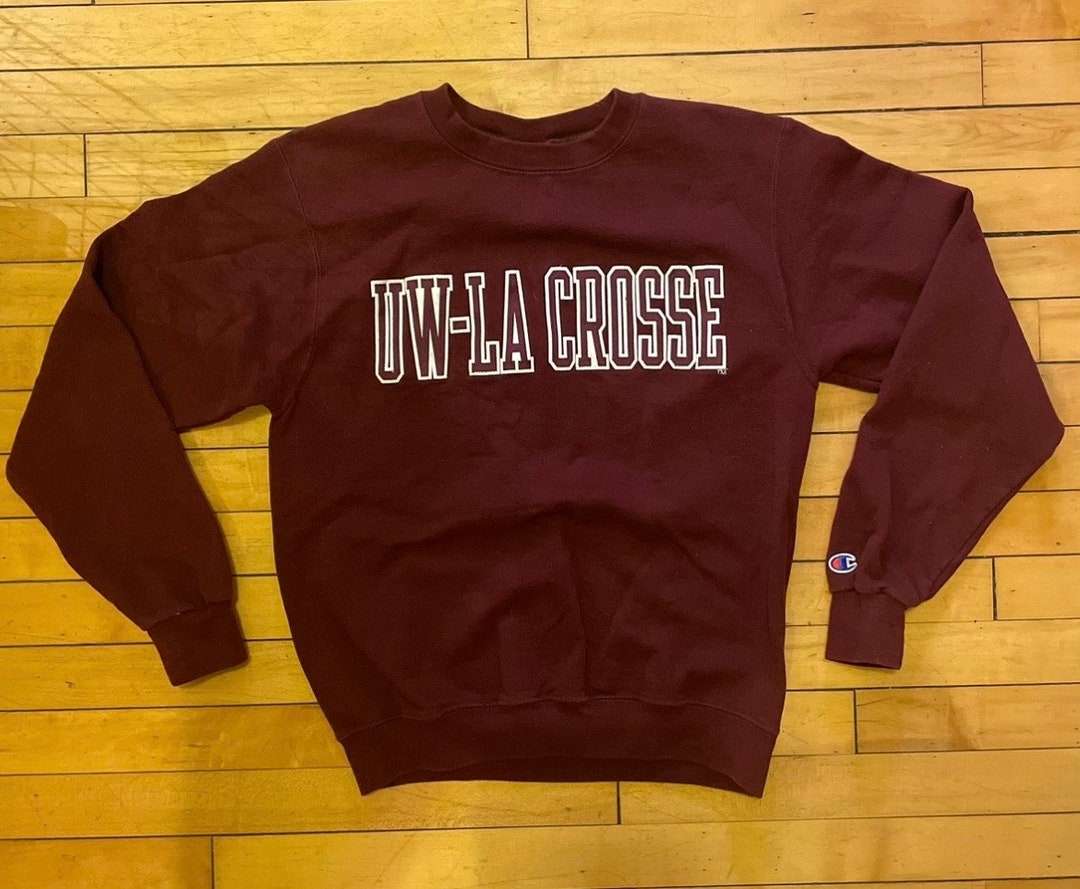 Vintage 00s Champion Uwla Crosse Spell Out Sweatshirt American College
