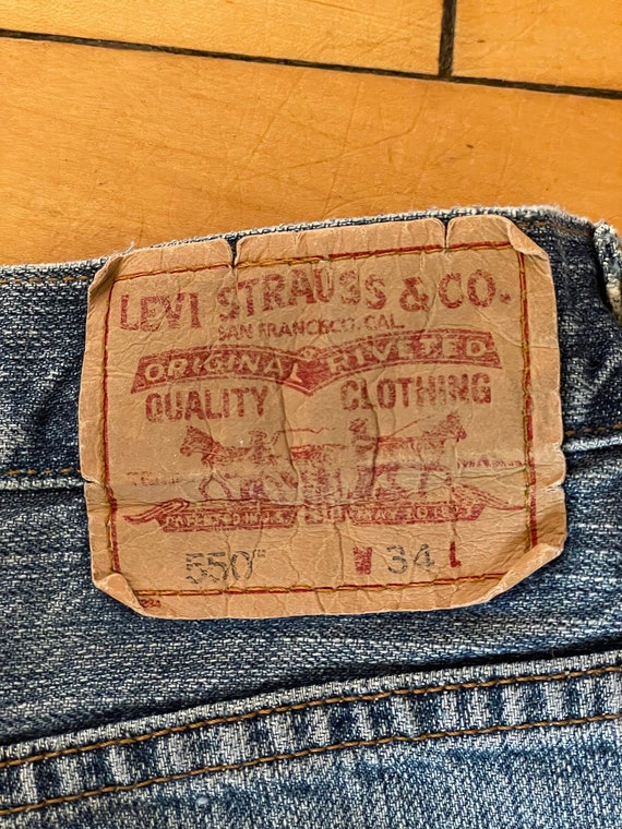 Vintage 90s 1990s Levis 550 Relaxed Fit Jean Shor… - image 3