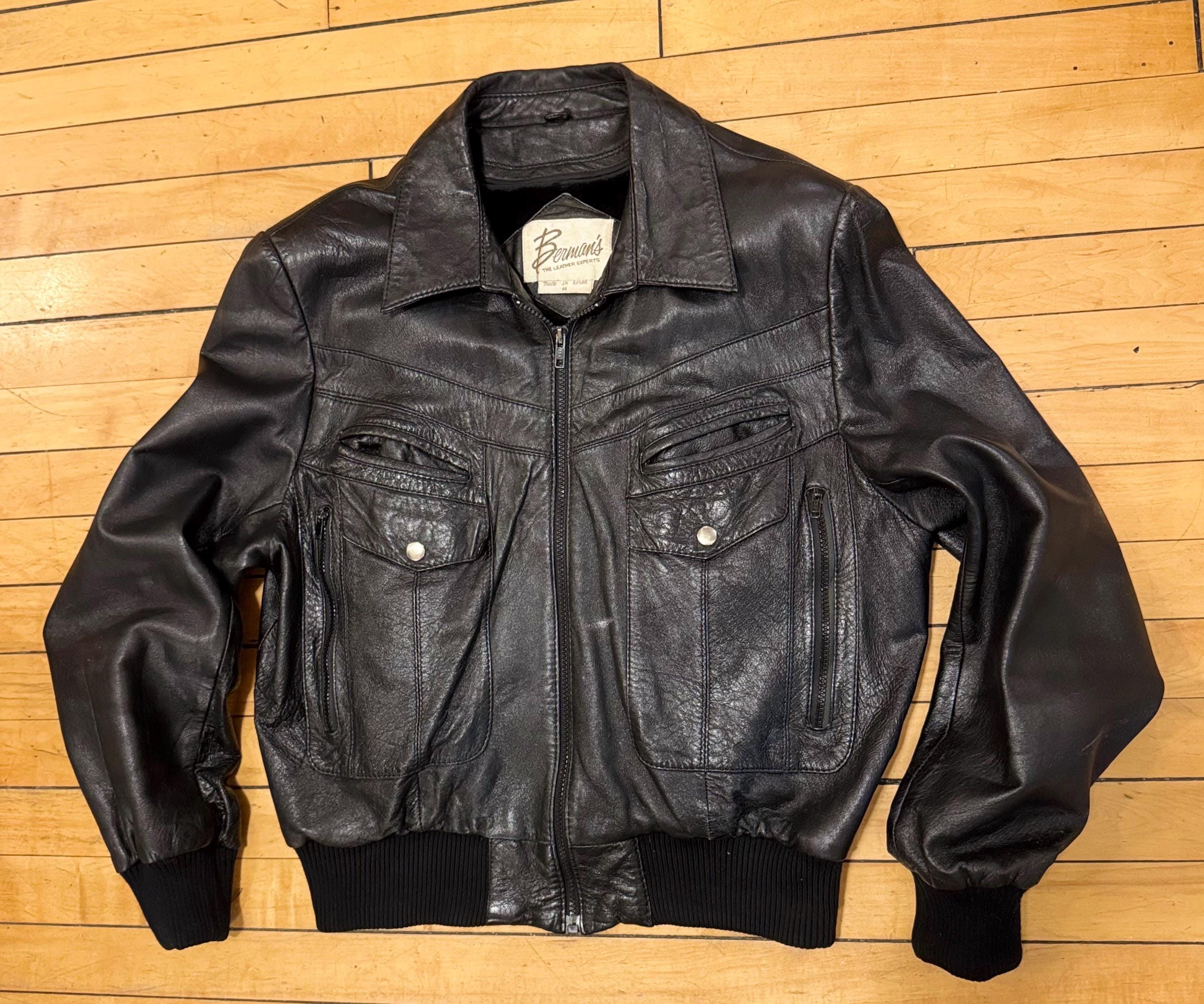 1*4様 90s vintage BALMAIN leather bomber Balmain paris leather jacket - Gem