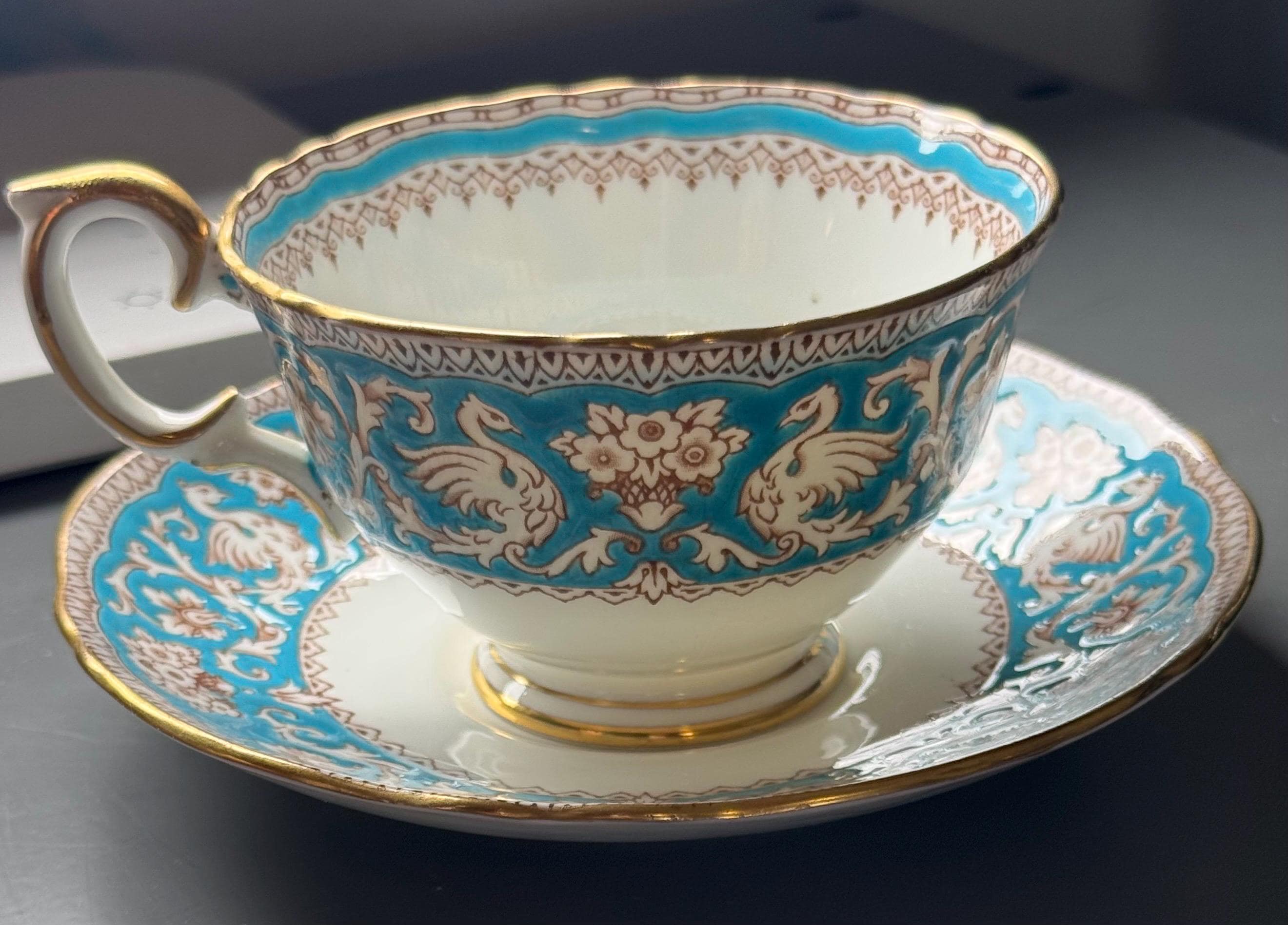 Crown Staffordshire Tea Cup and Saucer - Etsy