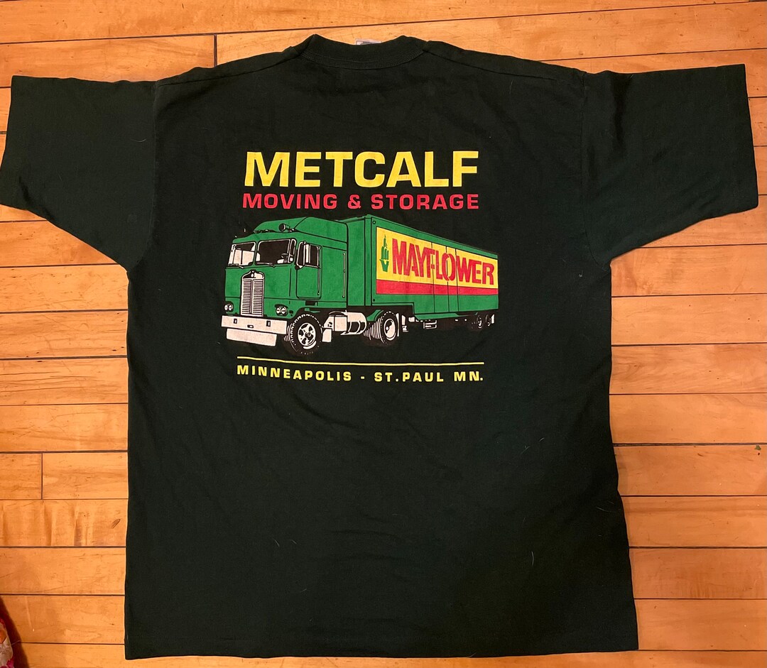 Vintage 90s 1990s Single Stitch Fruit of the Loom Metcalf Moving and