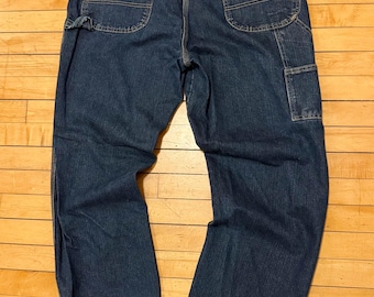 Vintage Y2K Dickies Dark Wash Carpenter Denim Jeans - Workwear - Size 37x31
