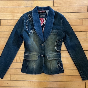 Buffalo david bitton women's knit shop stretch denim jean jacket