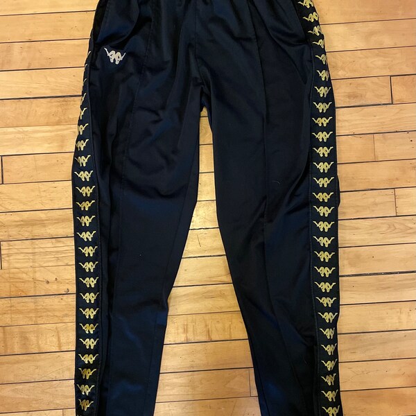 Vintage 00s Kappa Side Tape Track Pants - Warm Up Pants - Track Pants - Casual Pants - Kappa Pants - Loungewear -  Size Small