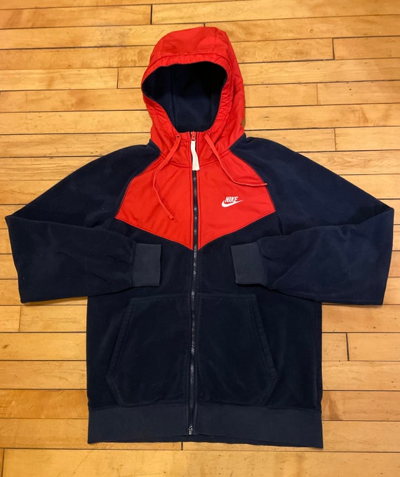 Vintage Y2K Nike Hooded Velour Full Zip Track Jacket Lightweight Jacket Swoosh Embroidered Check Spell Out size Small Etsy