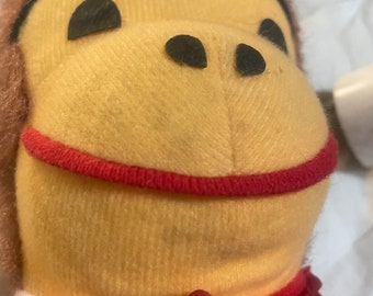 Vintage 60s Plush Curious George Toy - Vintage Stuffed