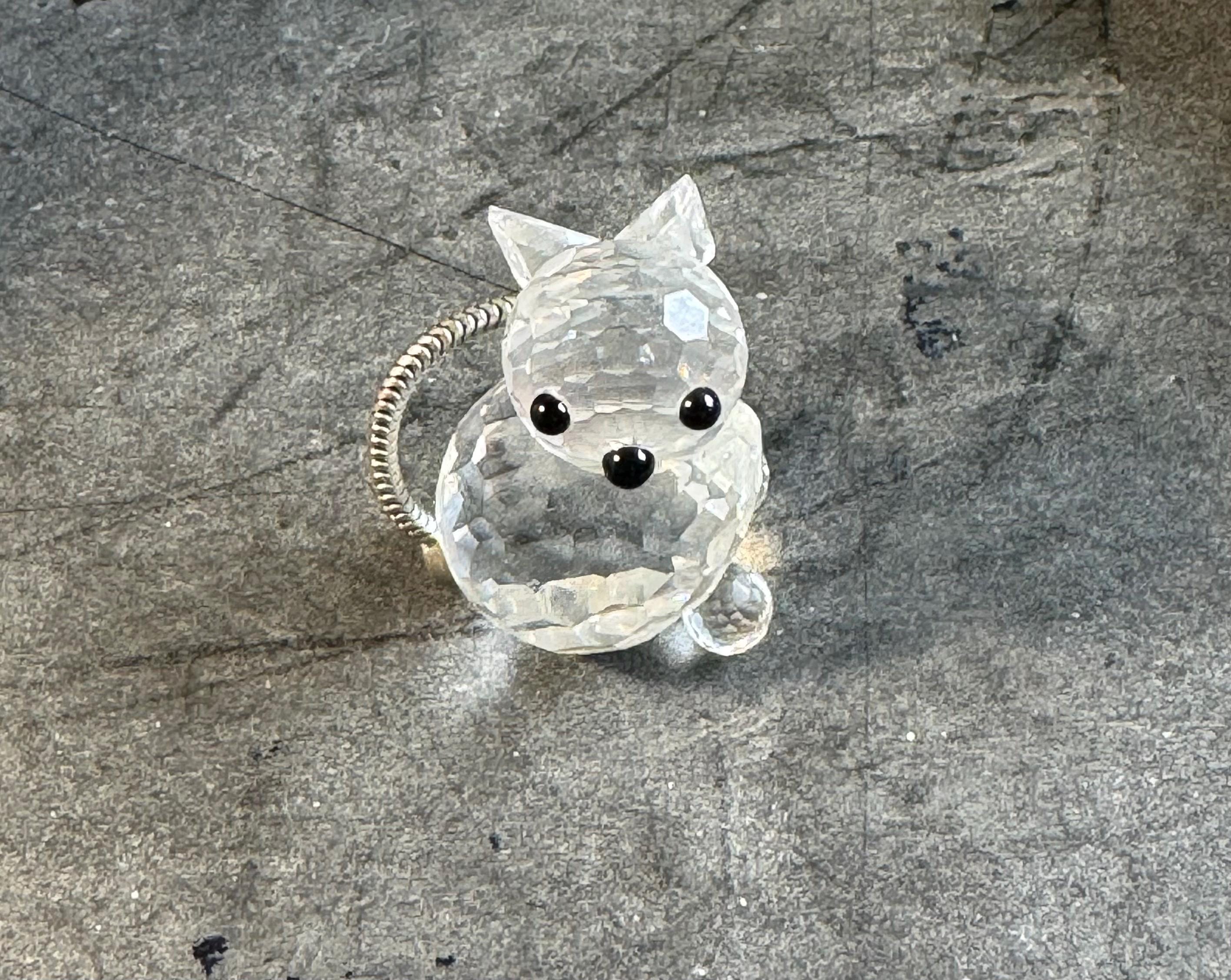 Swarovski Crystal Figurines Cat - Etsy