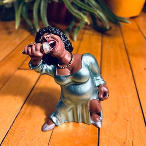 Vintage Antartidee African American Jazz Band Woman Singer Figurine -Jazz Singer Figurine - Jazz Collectible -Collectible Jazz Figure -5&quot;x3&quot;