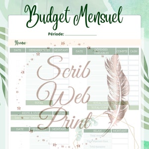 Fiche budget mensuel - Green Nature