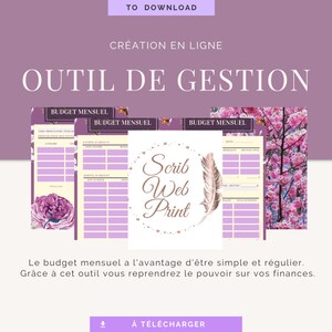 Budget mensuel - PURPLE FLOWER