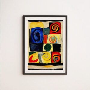 Modern Abstract Wall Art | Printable Art | Wall Art Print | Abstract Painting | Warm and Colorful Digital Art | Digital | Instant | Download