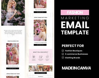 Fashion Email Template, Editable Marketing Design (Canva)