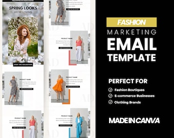 Fashion Email Template: Editable Canva Design for Boutiques (Digital Download)