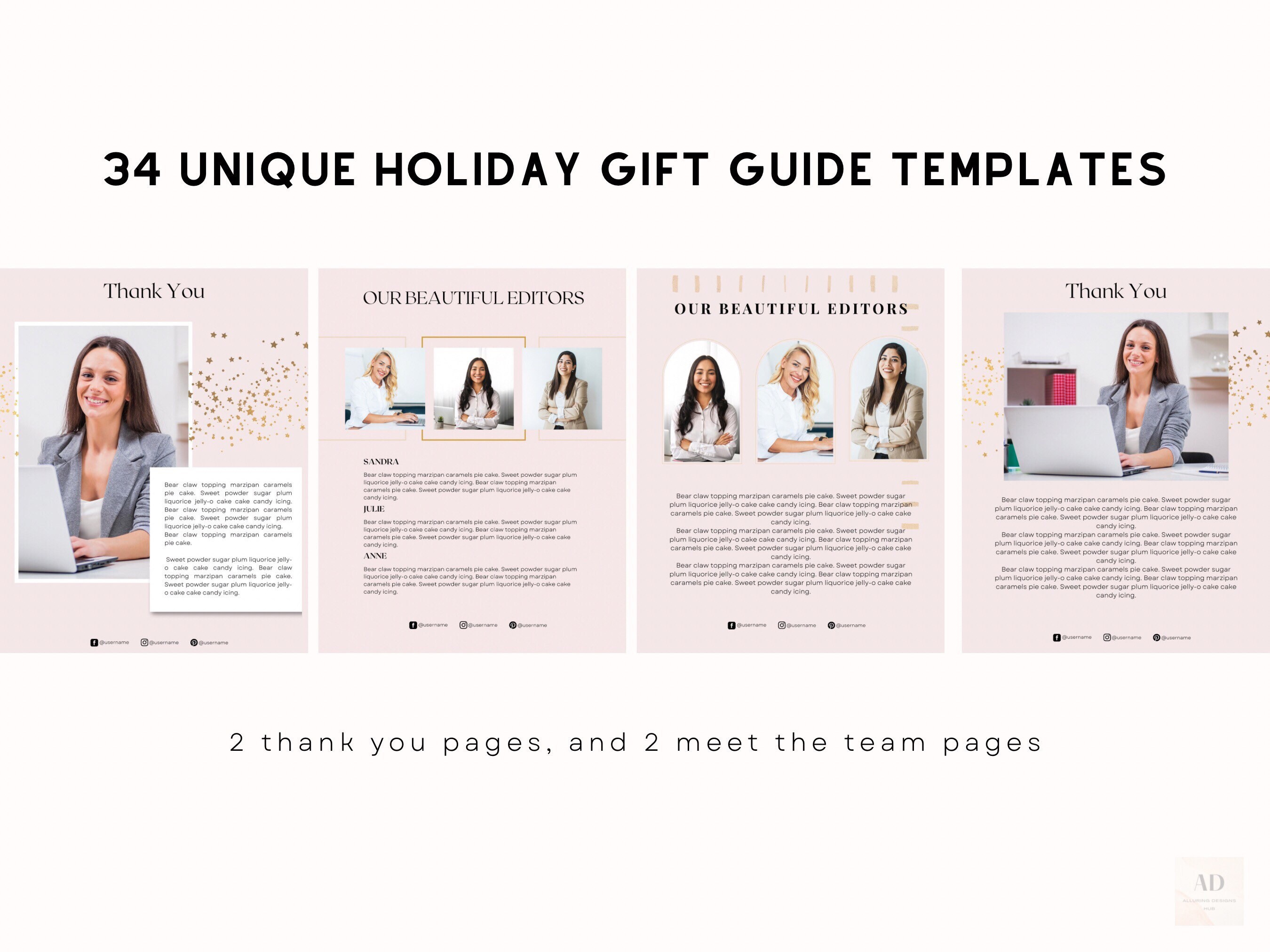 Holiday Gift Guide Templates Editable in Canva Gift Guide Catalogue