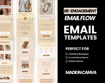 Jewellery Re-engagement Email Template, Sunset Design (Canva)