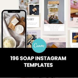 Instagram Templates Bundle for Handmade Soap Business | Soap Instagram Posts Templates | Soap Instagram Story Template