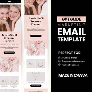 Muttertag Schmuck Geschenkführer E-Mail Vorlage (Canva)