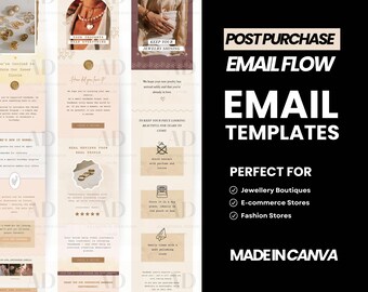 Post Purchase Email Templates for Jewellery (Canva)