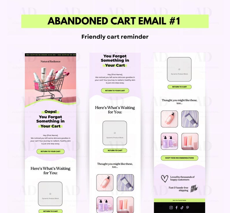 Email Marketing Template Canva, Browse Abandonment Email Flow
