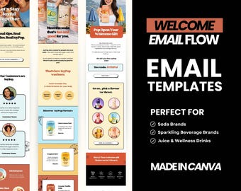 Canva Email Templates for Beverage, Soda, Wellness & Functional Drink Brands
